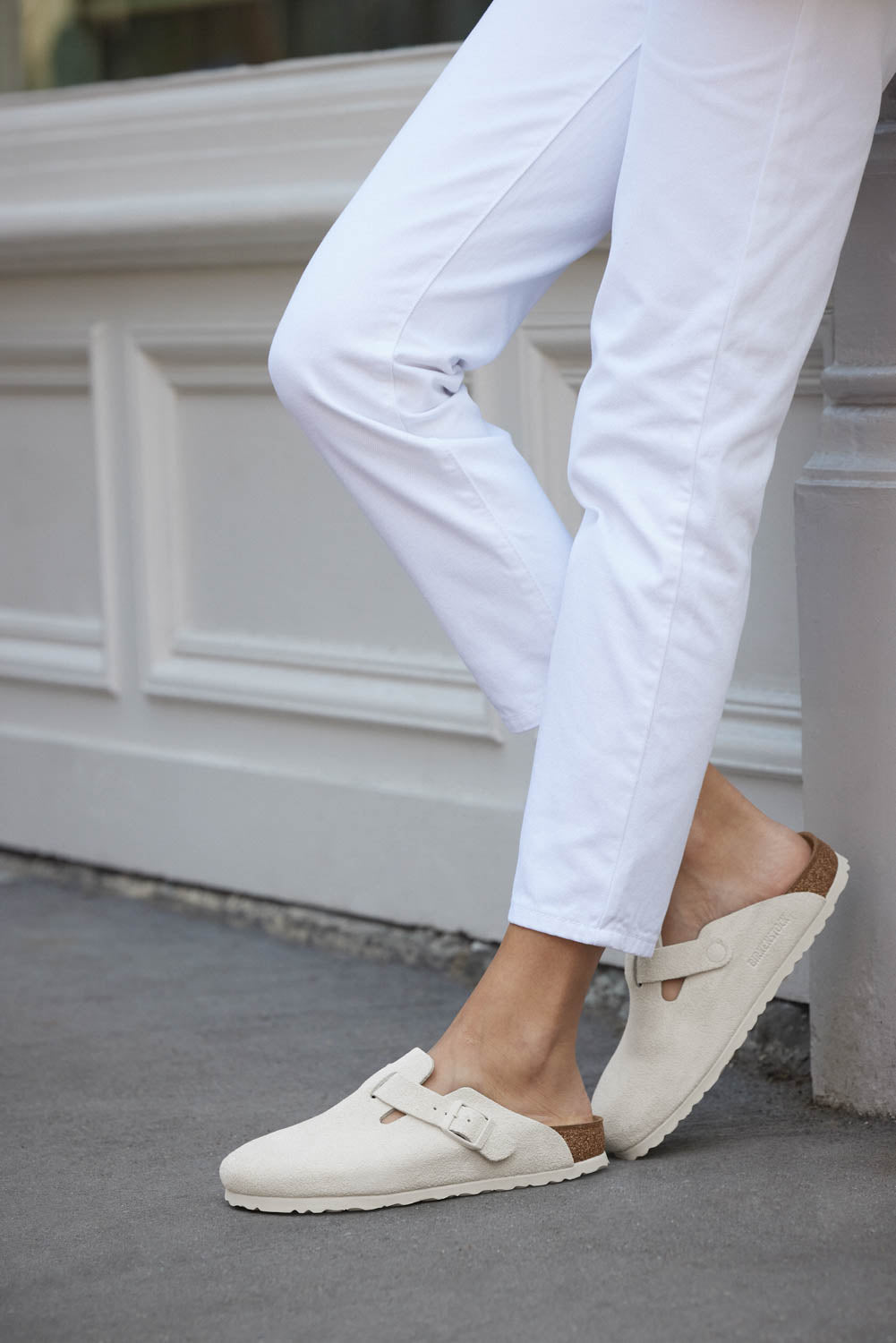 Birkenstock Boston Antique White