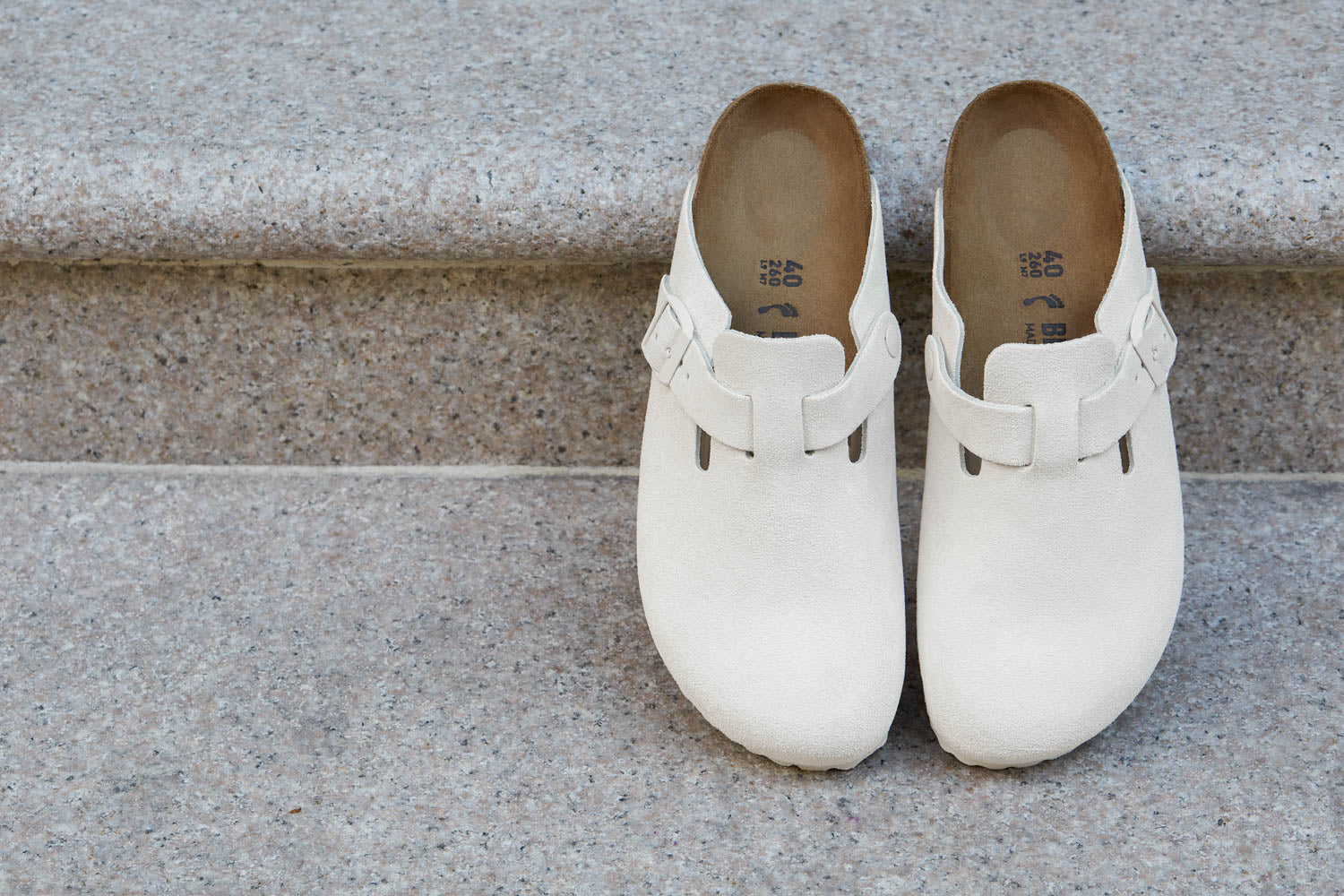Birkenstock Boston Antique White