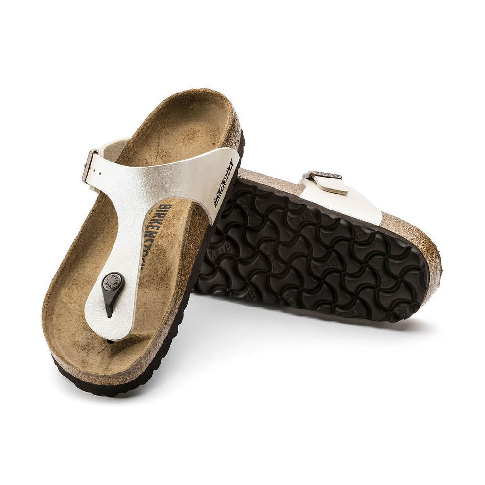 Birkenstock Gizeh Graceful Pearl White, Sandales Femme, Birkenstock