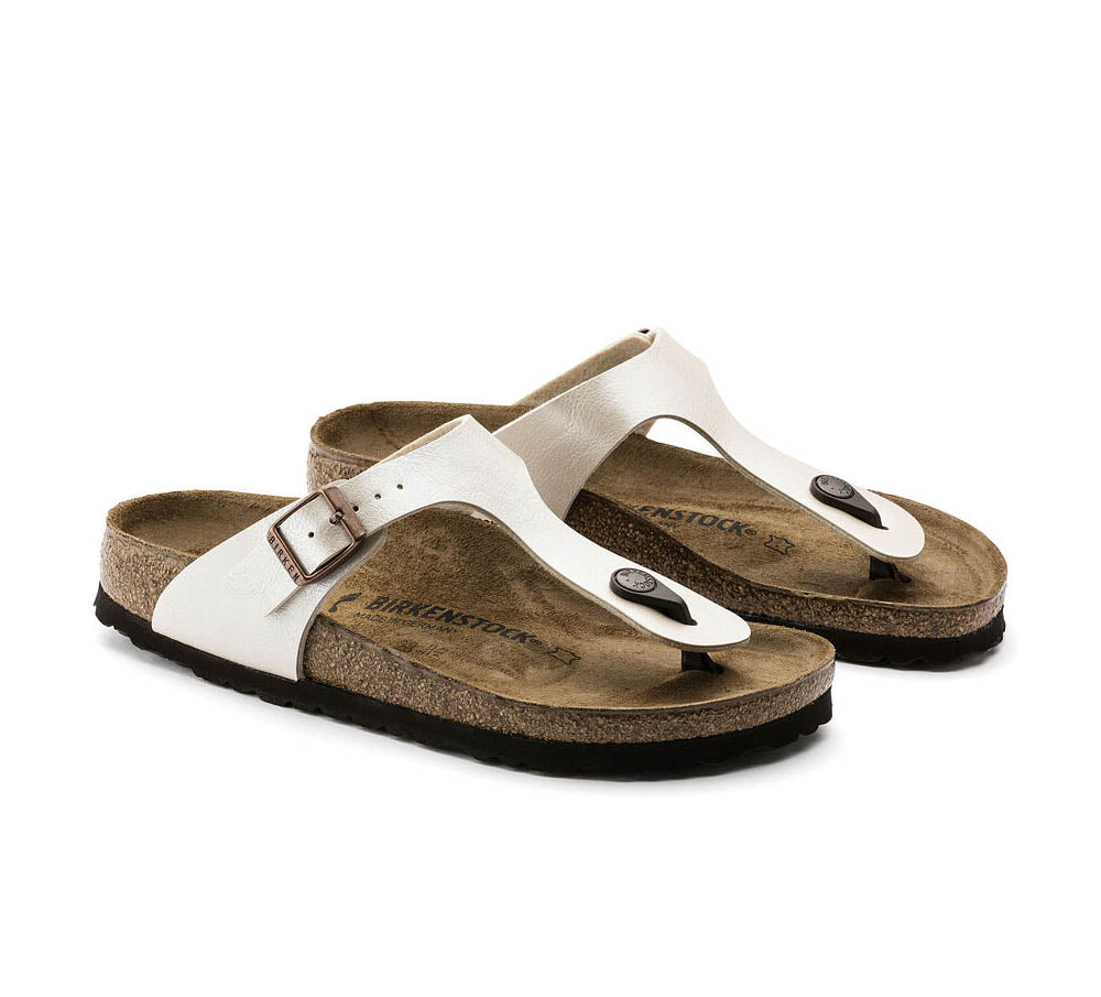 Birkenstock Gizeh Graceful Pearl White, Sandales Femme, Birkenstock