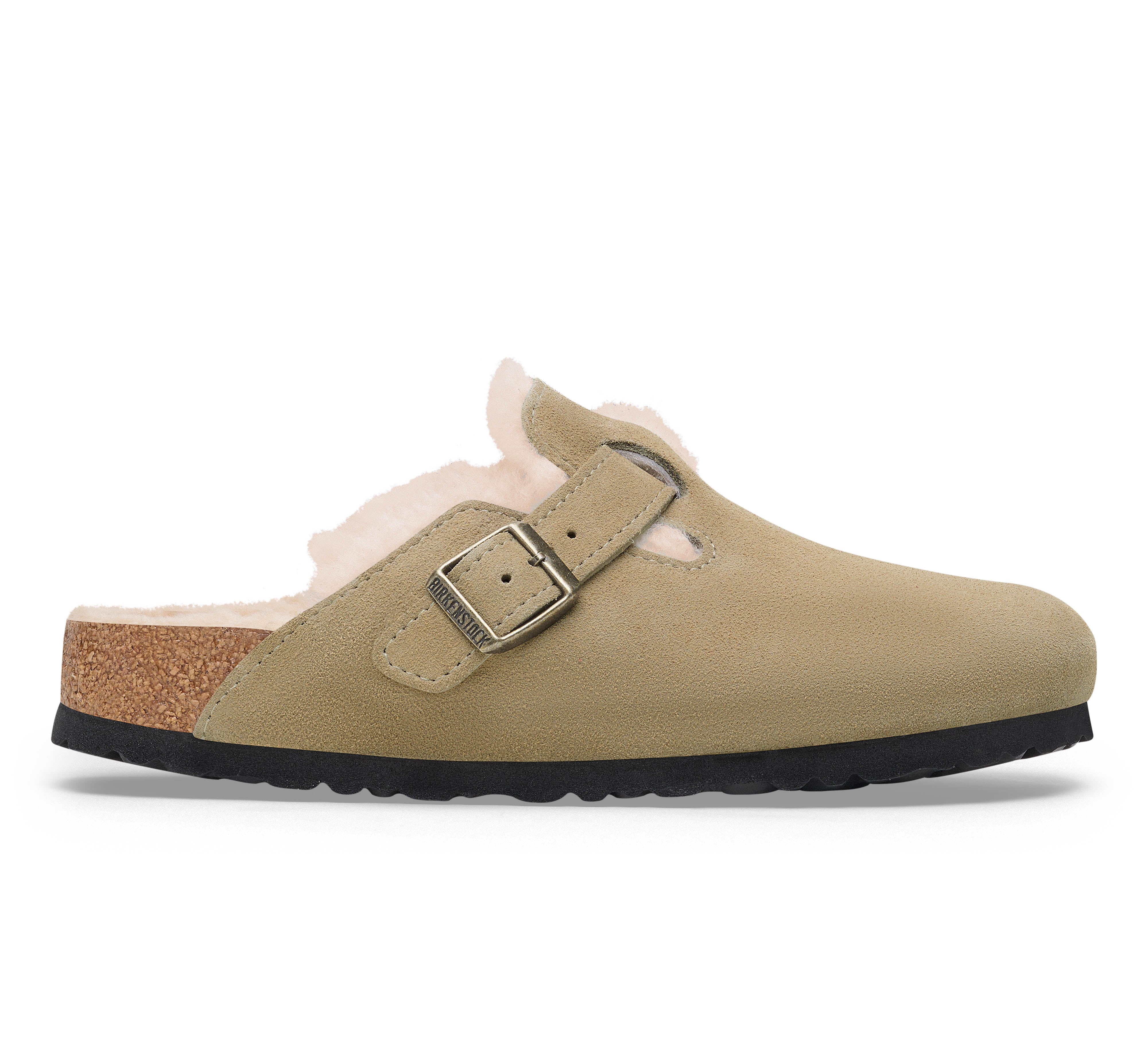 Birkenstock Boston Shearling Suede Leather