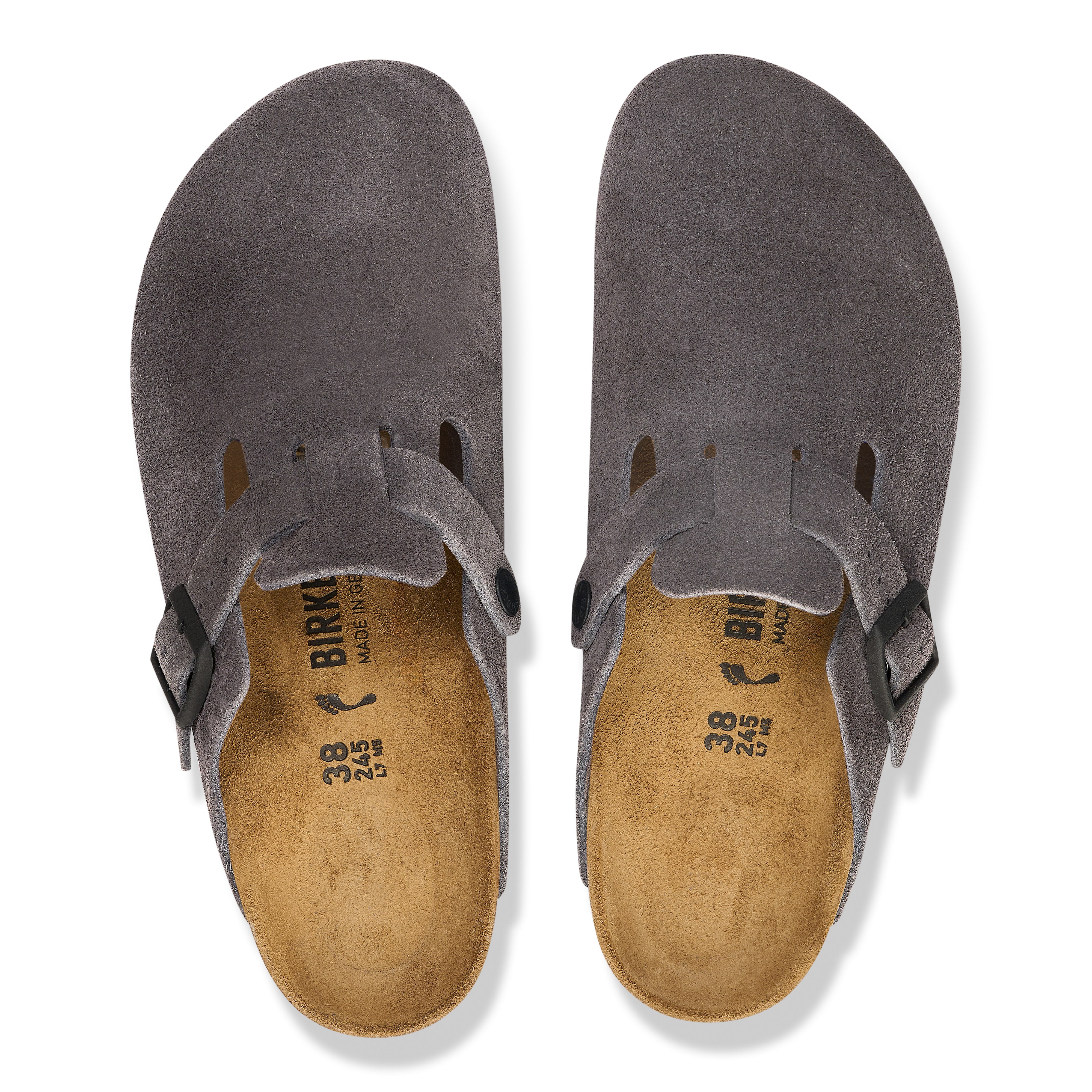 Birkenstock Boston Velvet Grey