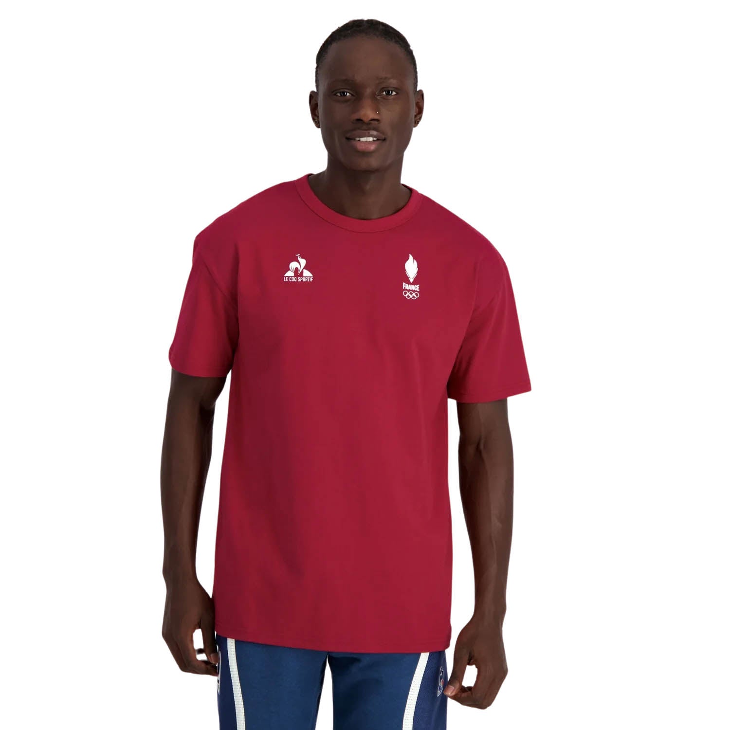 Maillot Vintage Le Coq Sportif N°19 - Rouge Made In France, Taille 2x3