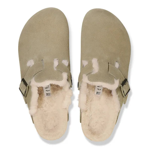 Birkenstock Boston Shearling Suede Leather