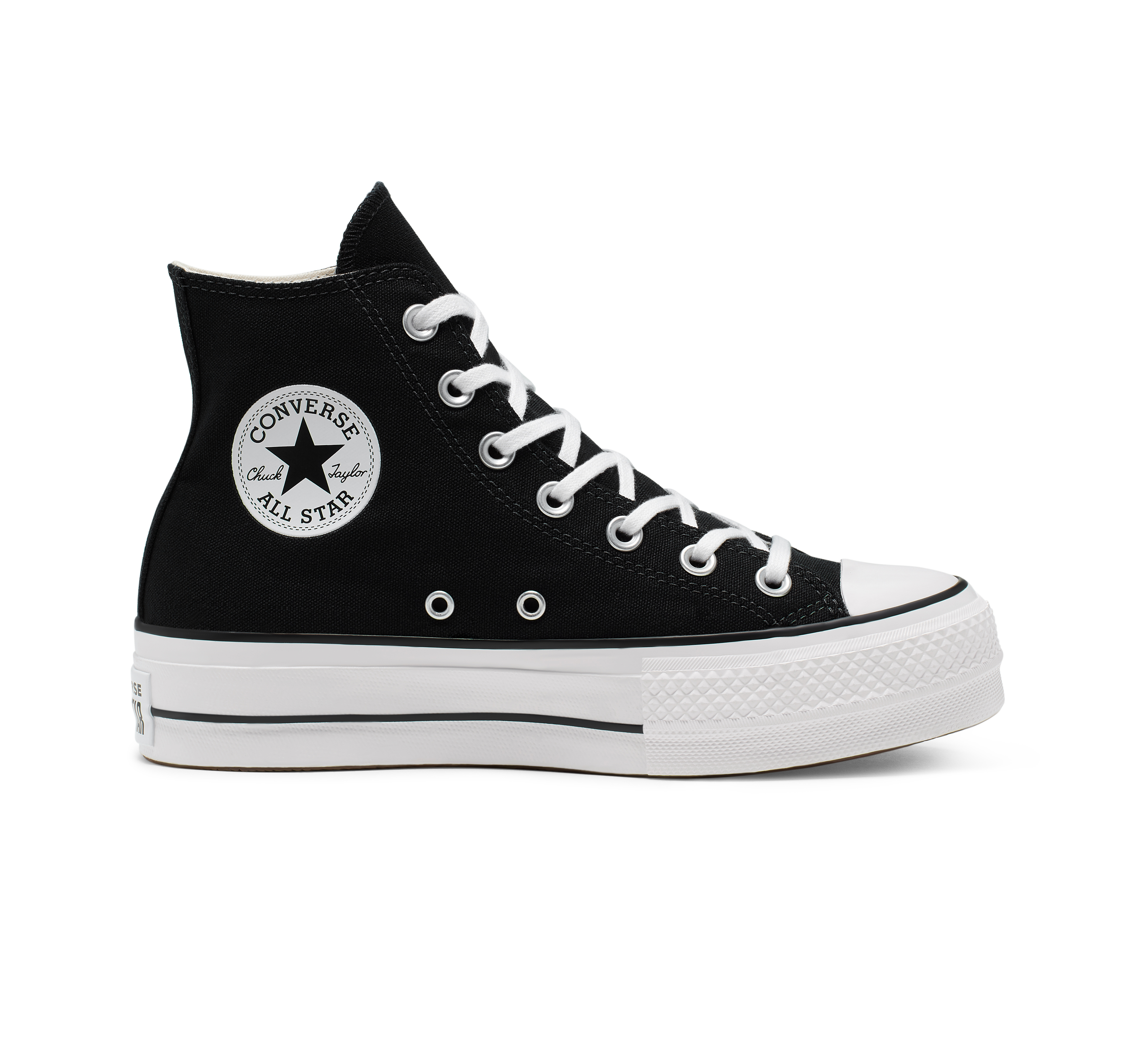 Converse Chuck Taylor All Star Platform Hi noir, Sneakers Femme, Converse