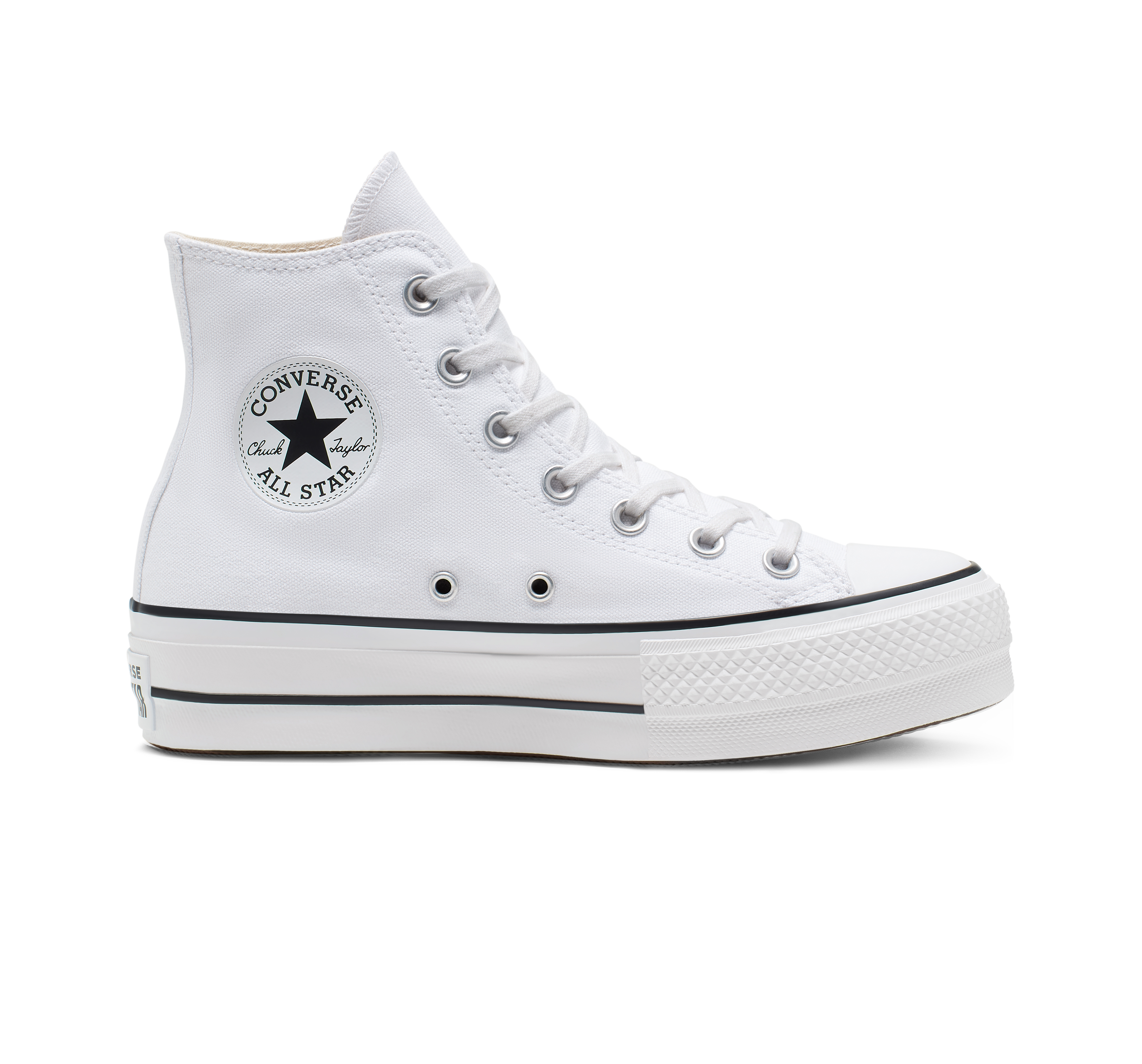 Converse Chuck Taylor All Star Platform Hi blanc, Sneakers Femme, Converse