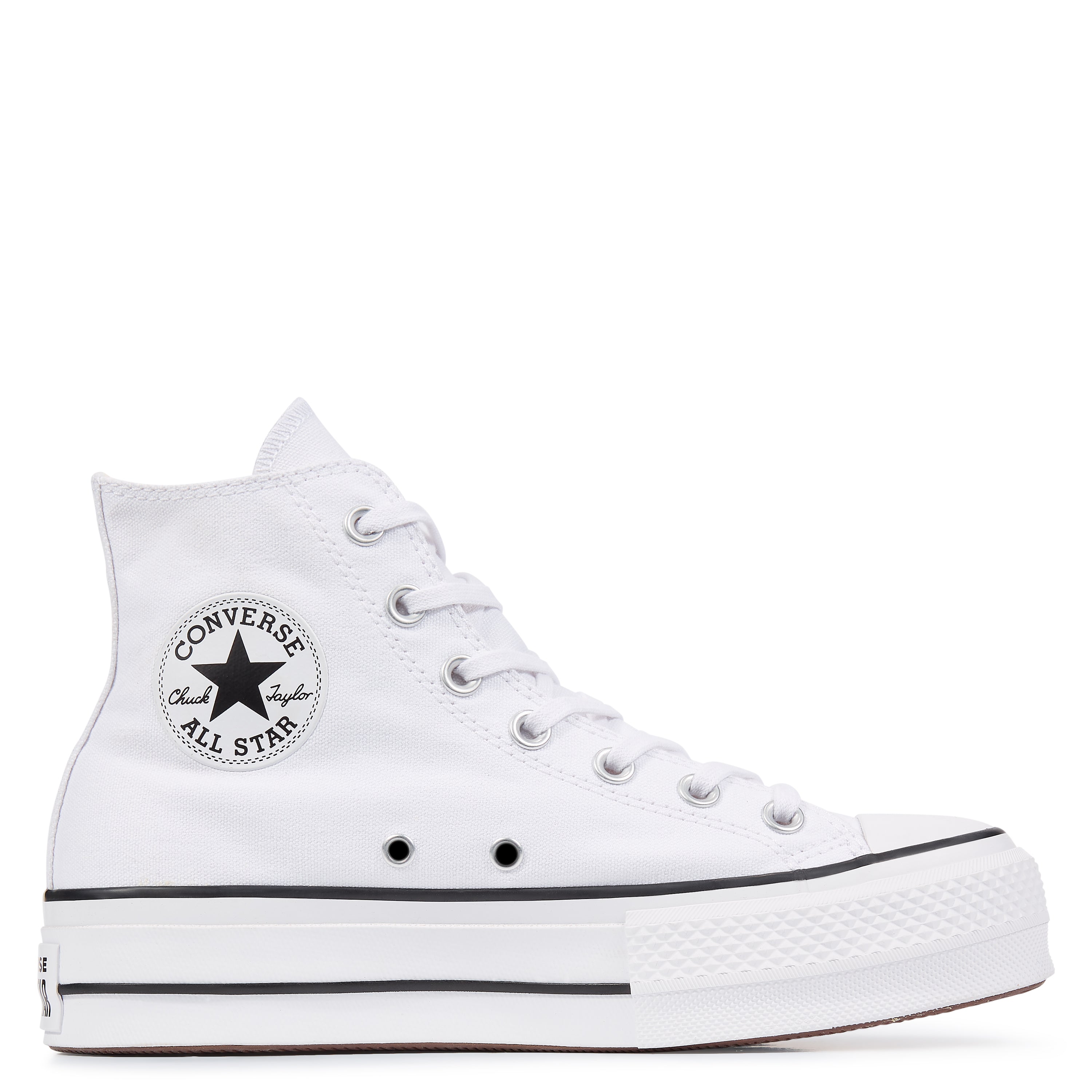 Converse Chuck Taylor All Star Platform Hi blanc, Sneakers Femme, Converse