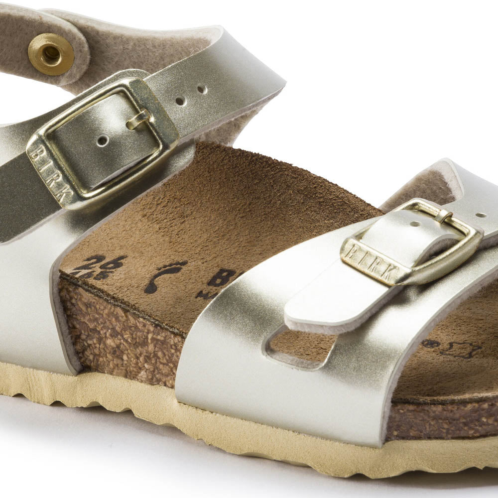 Birkenstock Rio Metallic Gold, Sandales Cadet, Birkenstock