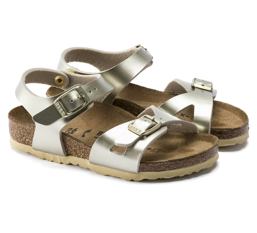 Birkenstock Rio Metallic Gold, Sandales Cadet, Birkenstock