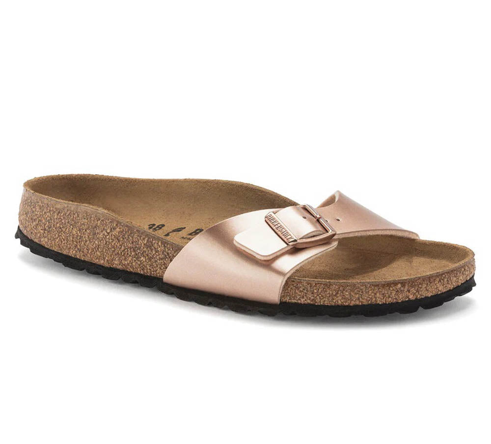 Birkenstock Madrid Metallic Copper, Sandales Femme, Birkenstock