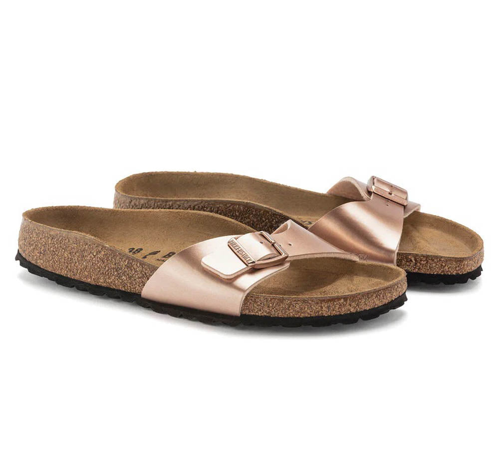 Birkenstock Madrid Metallic Copper, Sandales Femme, Birkenstock