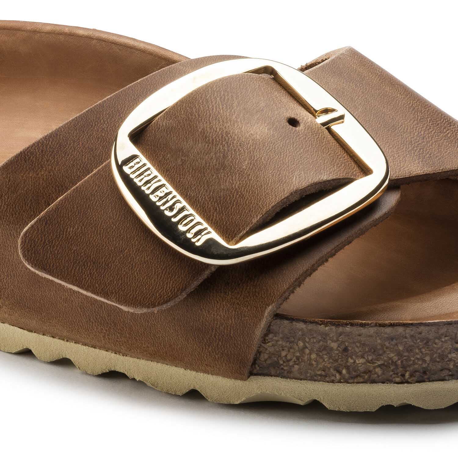 Birkenstock Madrid Big Buckle Cognac, Sandales Femme, Birkenstock