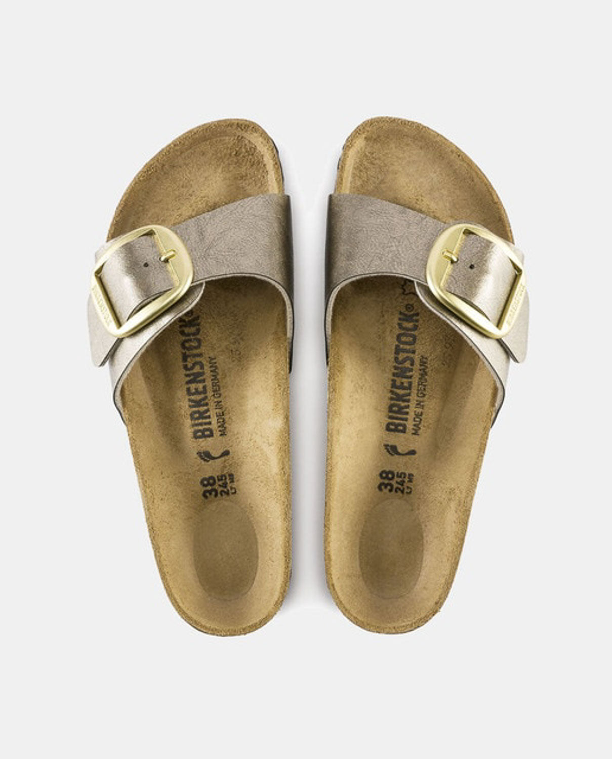Birkenstock Madrid Big Buckle Graceful Taupe, Sandales Femme, Birkenstock