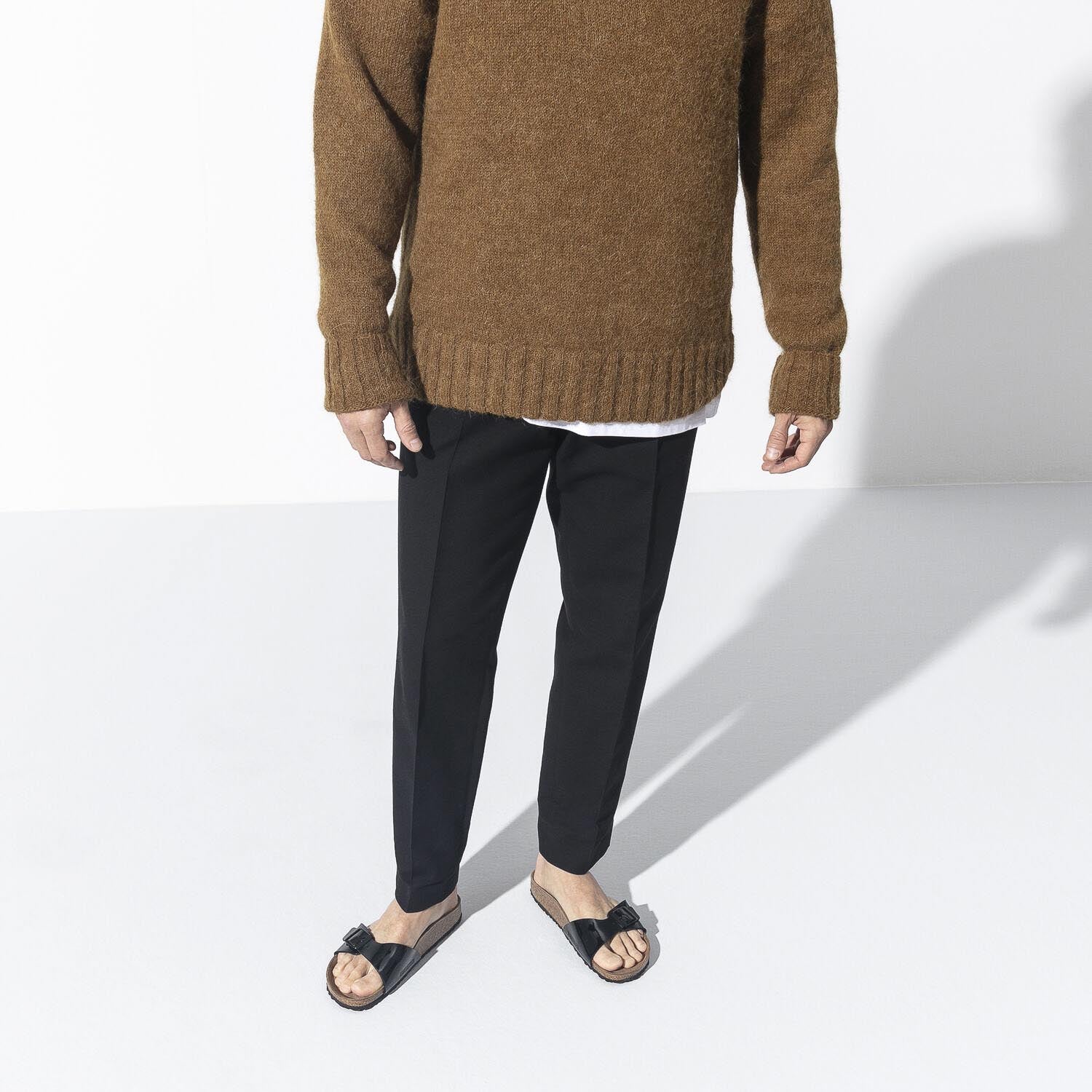 Birkenstock Madrid Noir Patent, Sandales Femme, Birkenstock