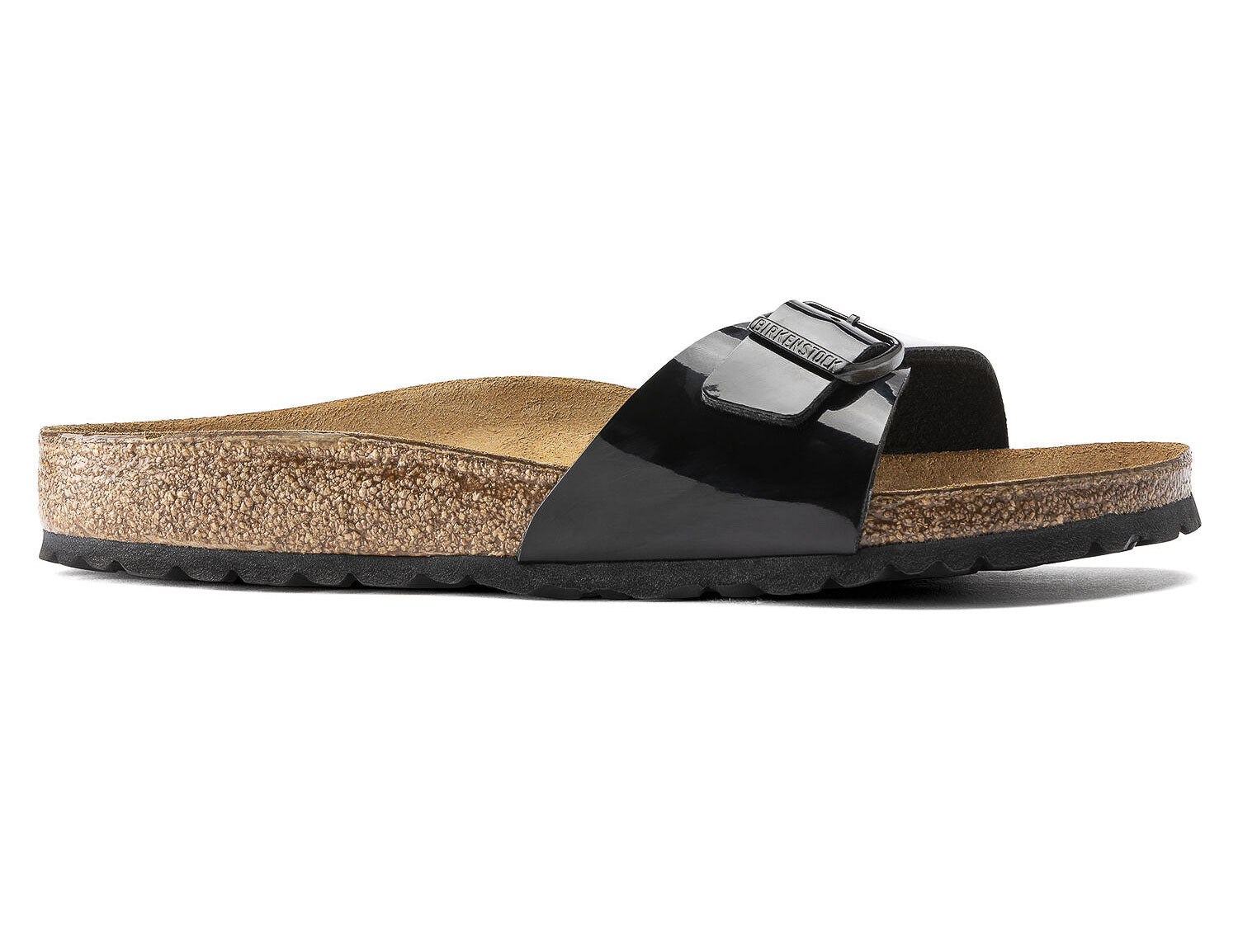Birkenstock Madrid Noir Patent, Sandales Femme, Birkenstock