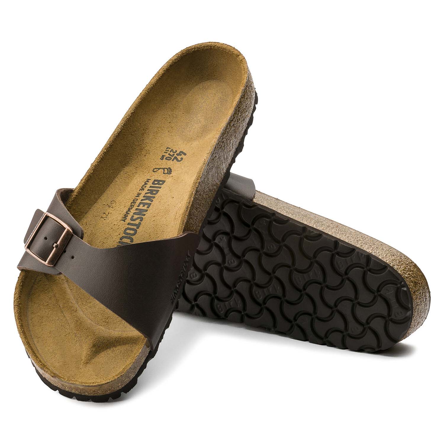 Birkenstock Madrid Dark Brown, Sandales Femme, Birkenstock