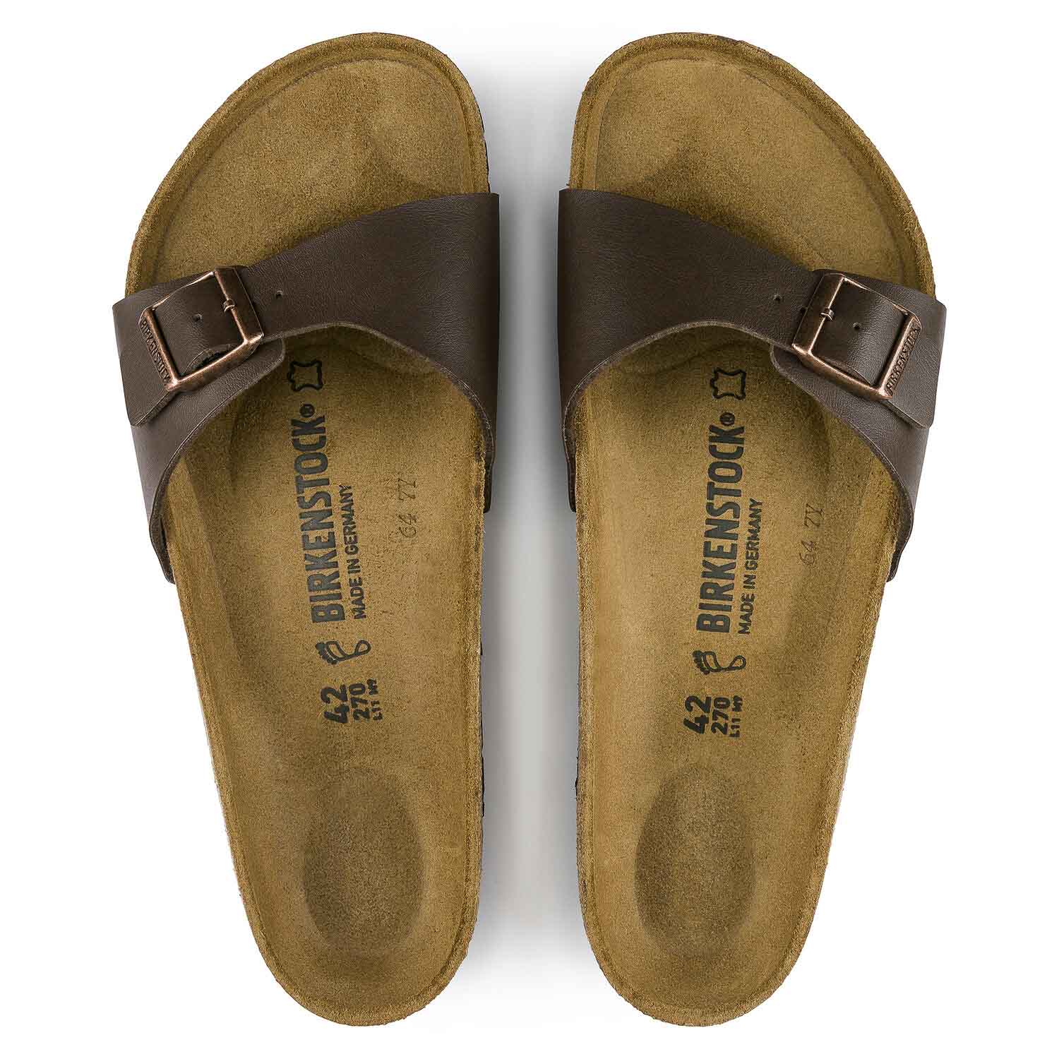 Birkenstock Madrid Dark Brown, Sandales Femme, Birkenstock