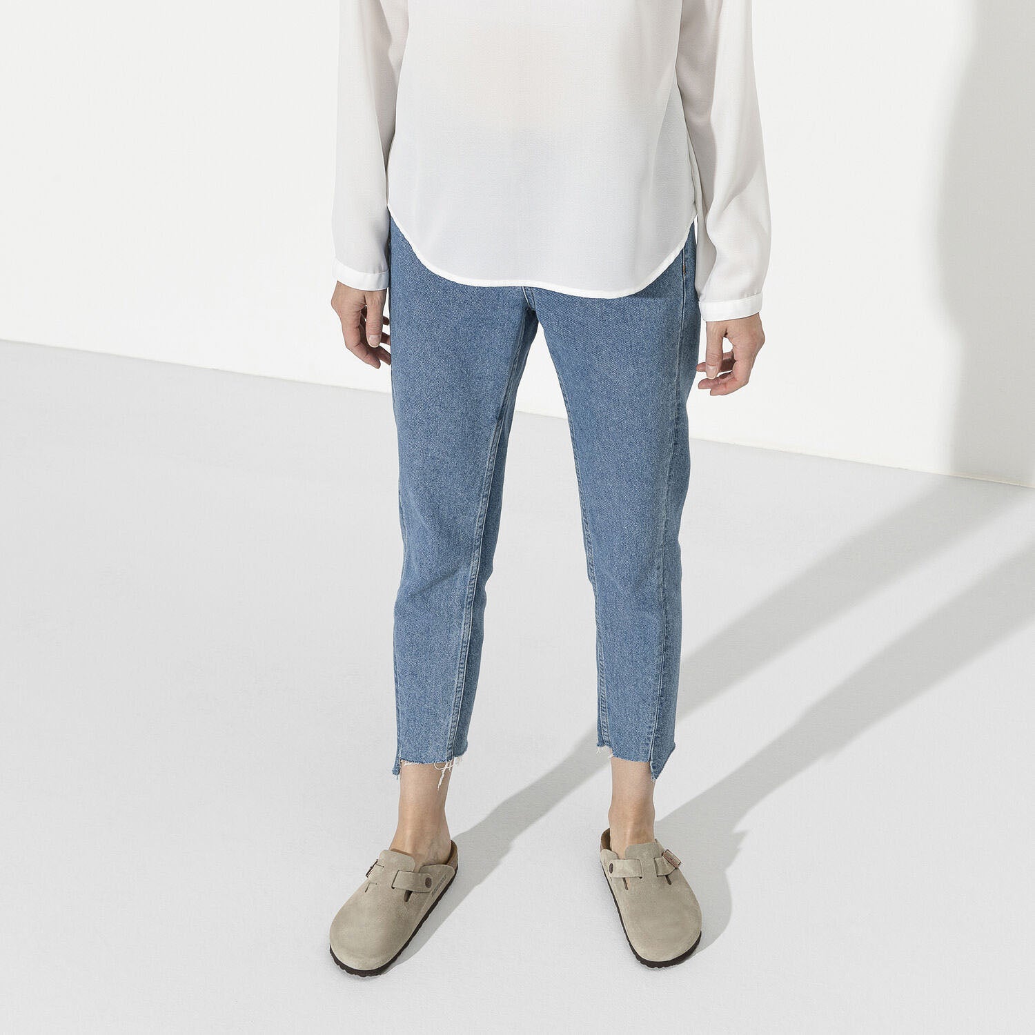 Birkenstock Boston Taupe, Sandales Femme, Birkenstock