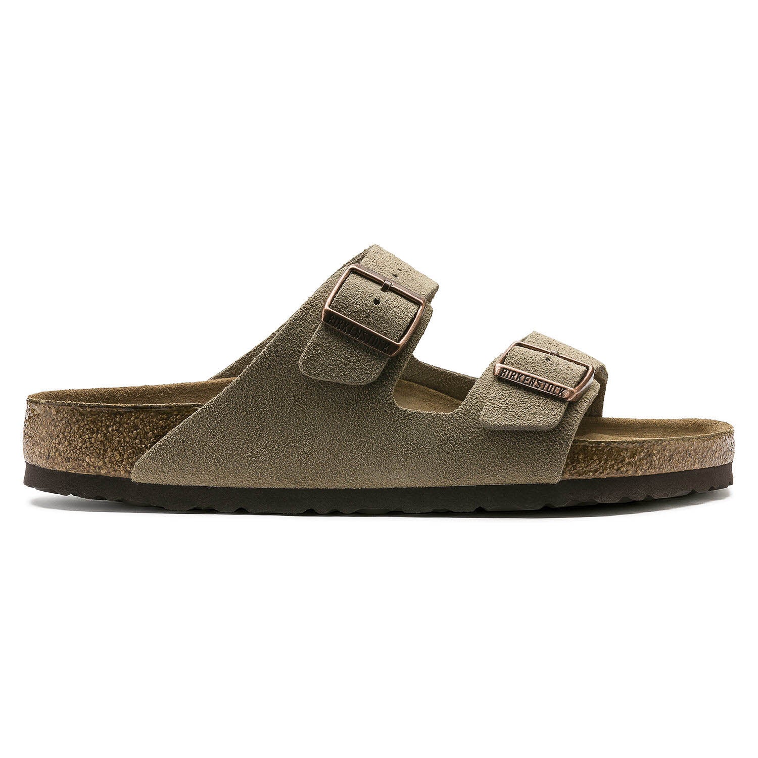 Birkenstock Arizona Suede Taupe, Sandales Femme, Birkenstock
