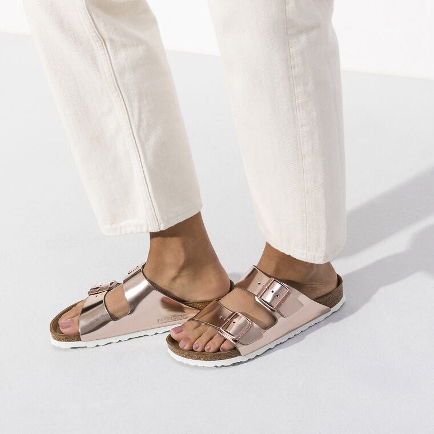 Birkenstock Arizona BS Metalic Copper, Sandales Femme, Birkenstock