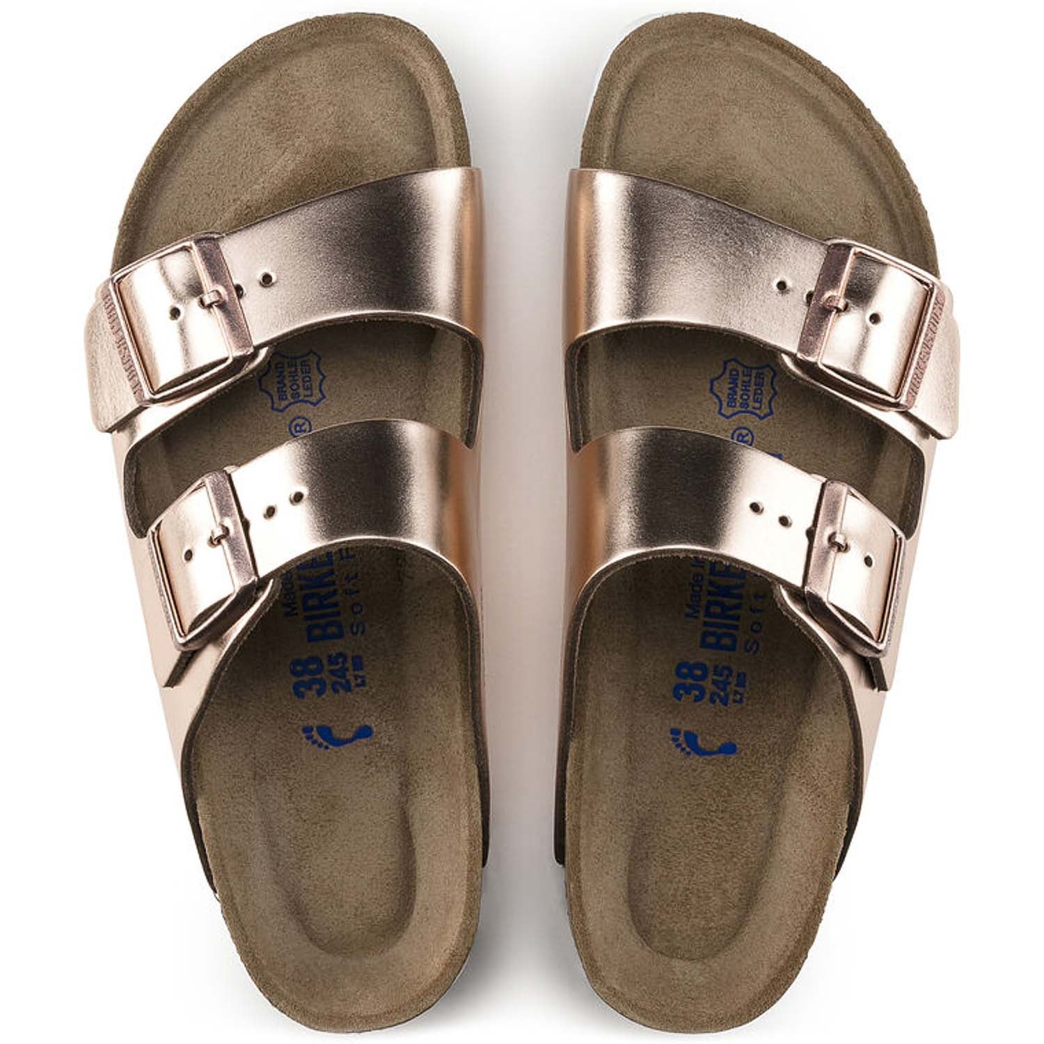 Birkenstock Arizona BS Metalic Copper, Sandales Femme, Birkenstock