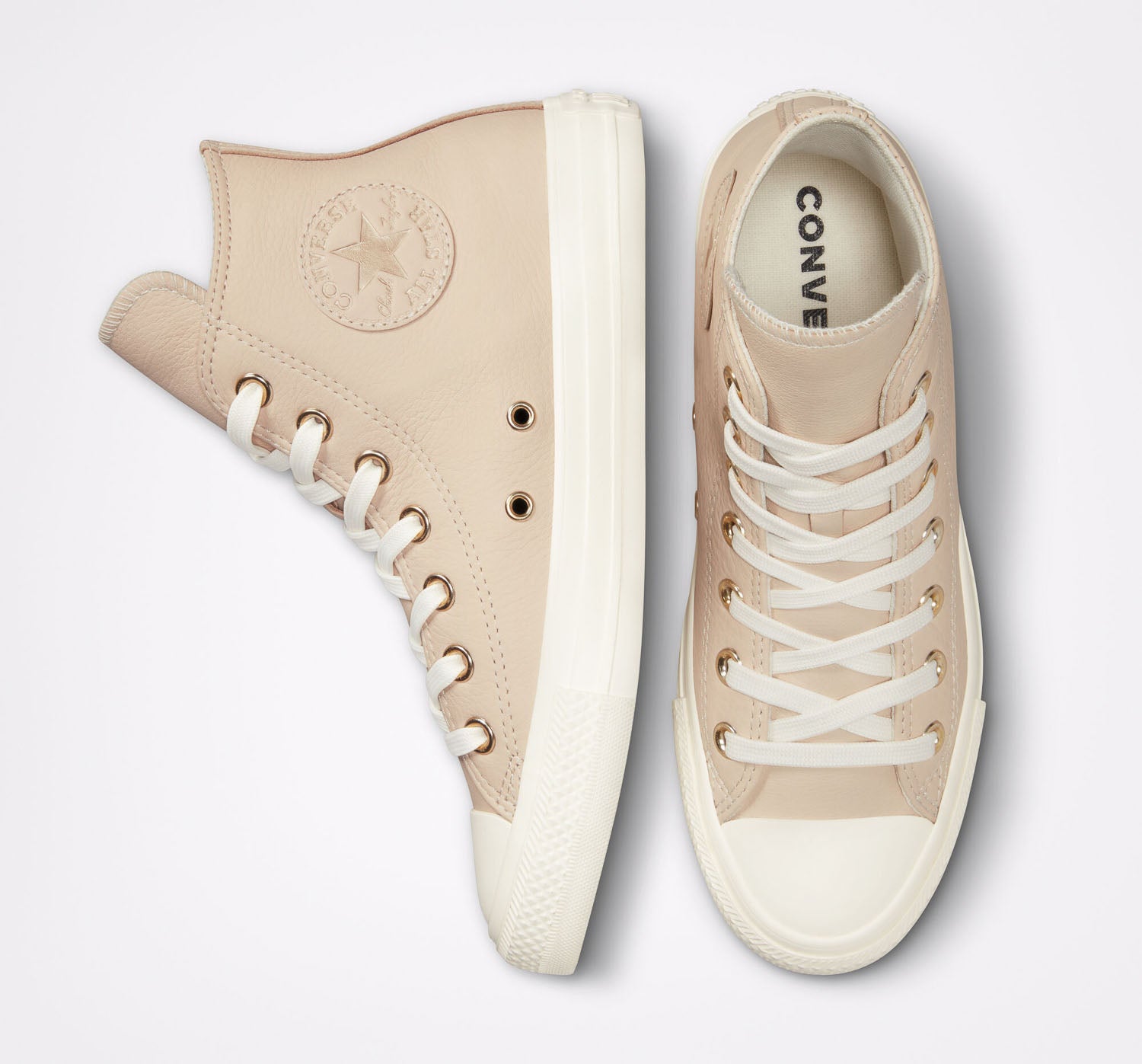 Converse Chuck Taylor All Star Hi Cuir, Sneakers Femme, Converse