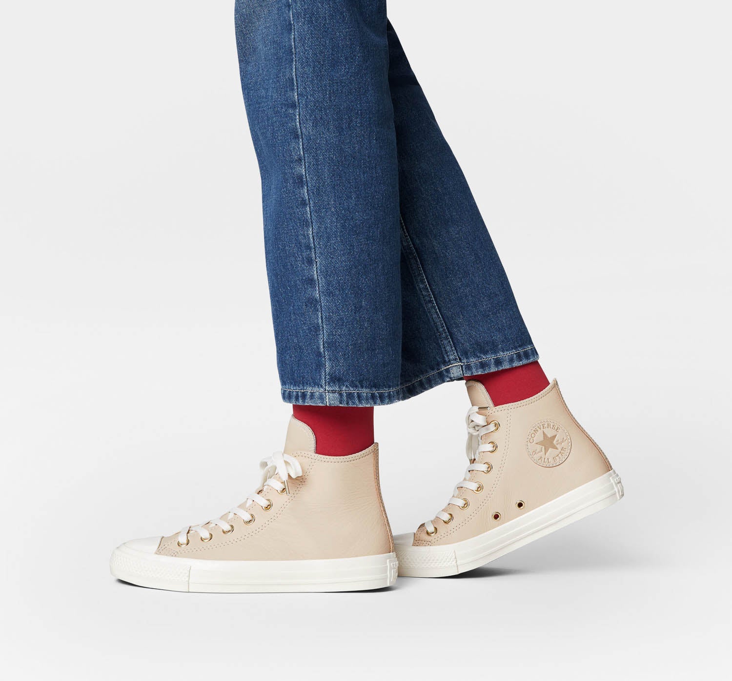 Converse Chuck Taylor All Star Hi Cuir, Sneakers Femme, Converse