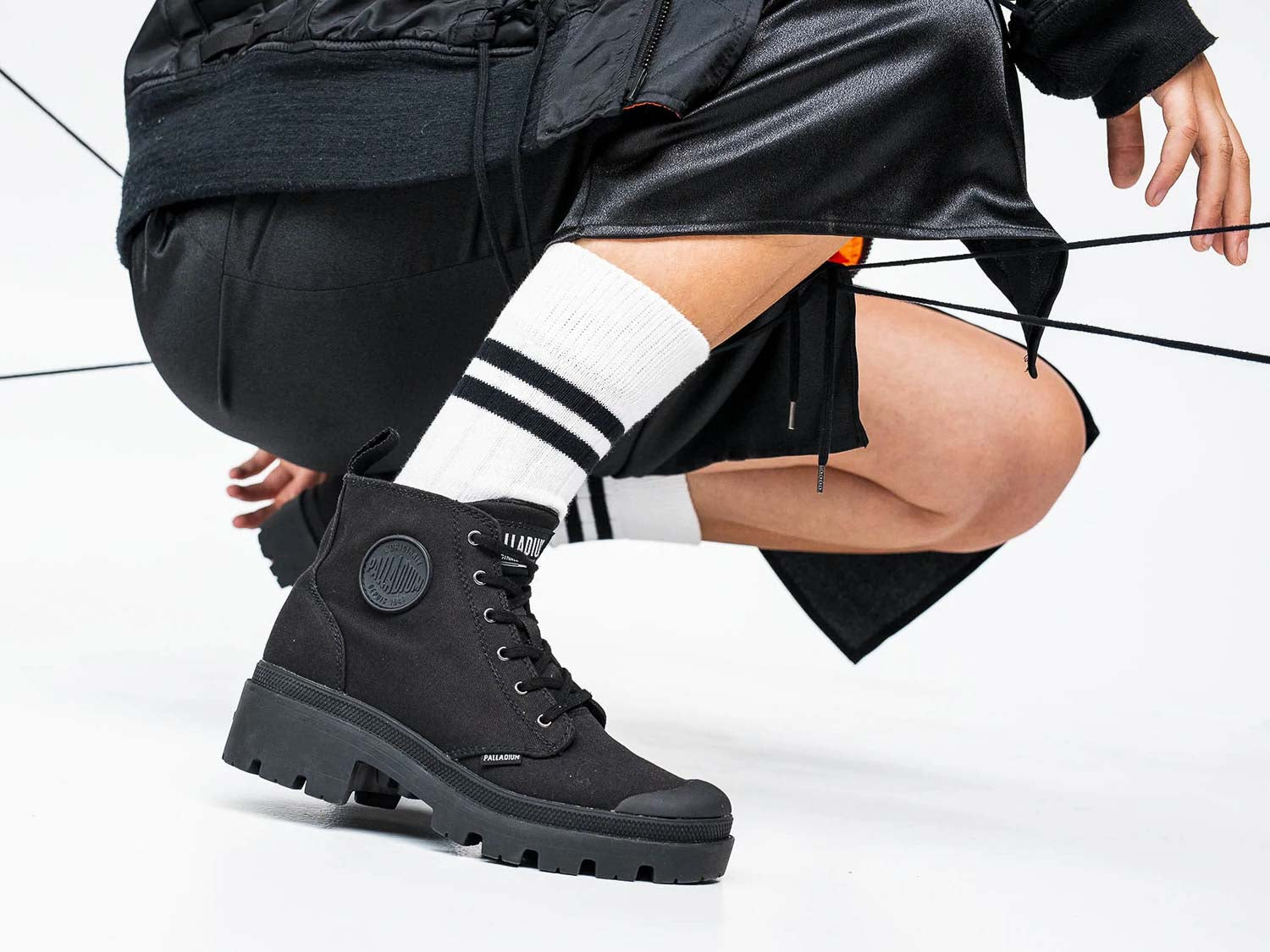 Palladium Pallabase TWILL noir, Chaussures femme, Palladium