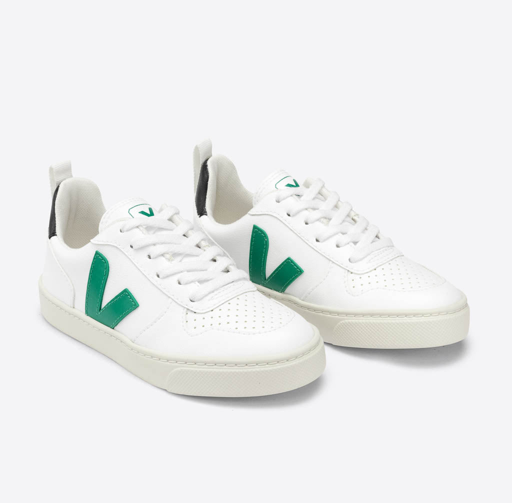 Veja V-10 Lace CWL White Emeraude Cadet, Sneakers Cadet, Veja