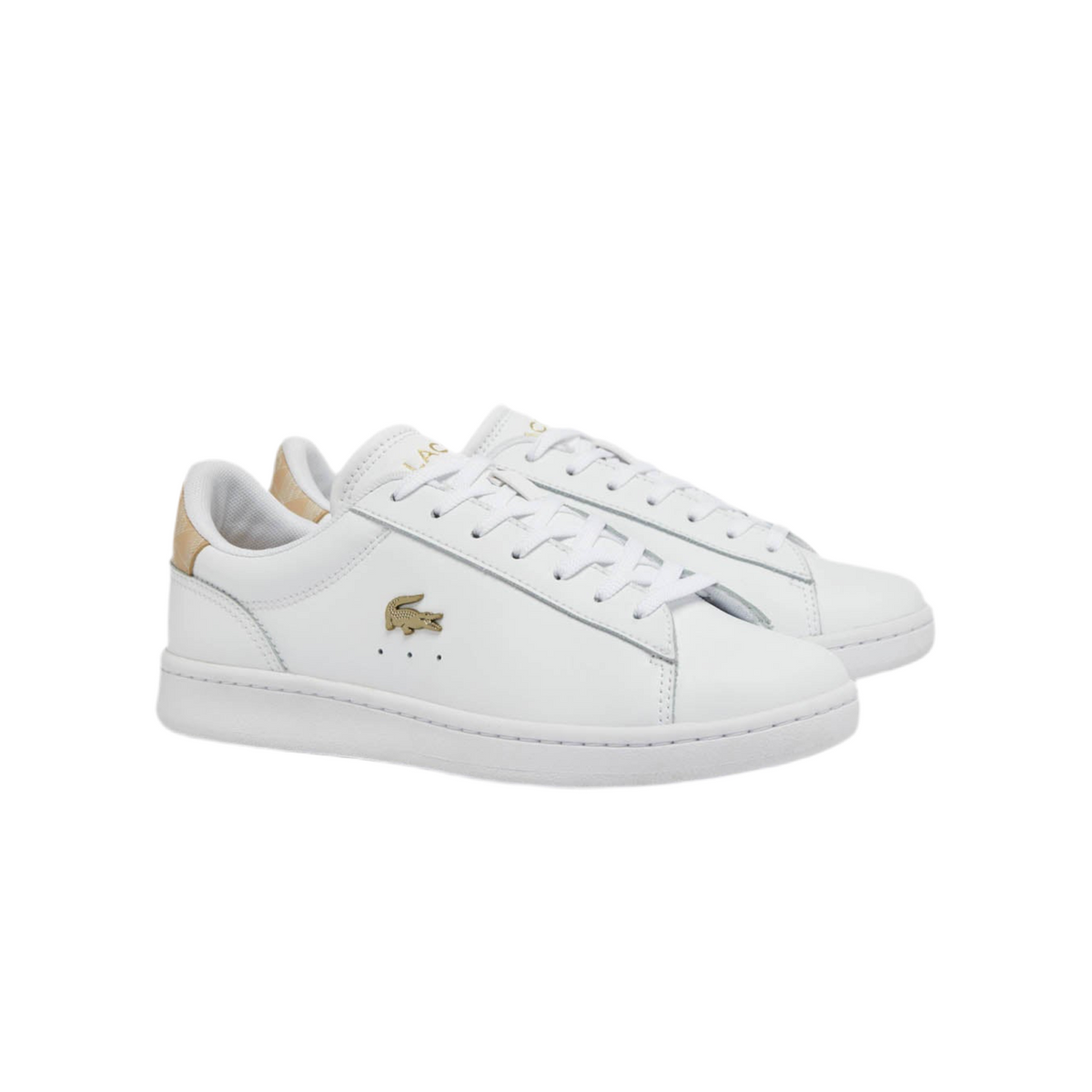 Lacoste Carnaby Set 3 Femme Baskets Blanches en Cuir Style Classique
