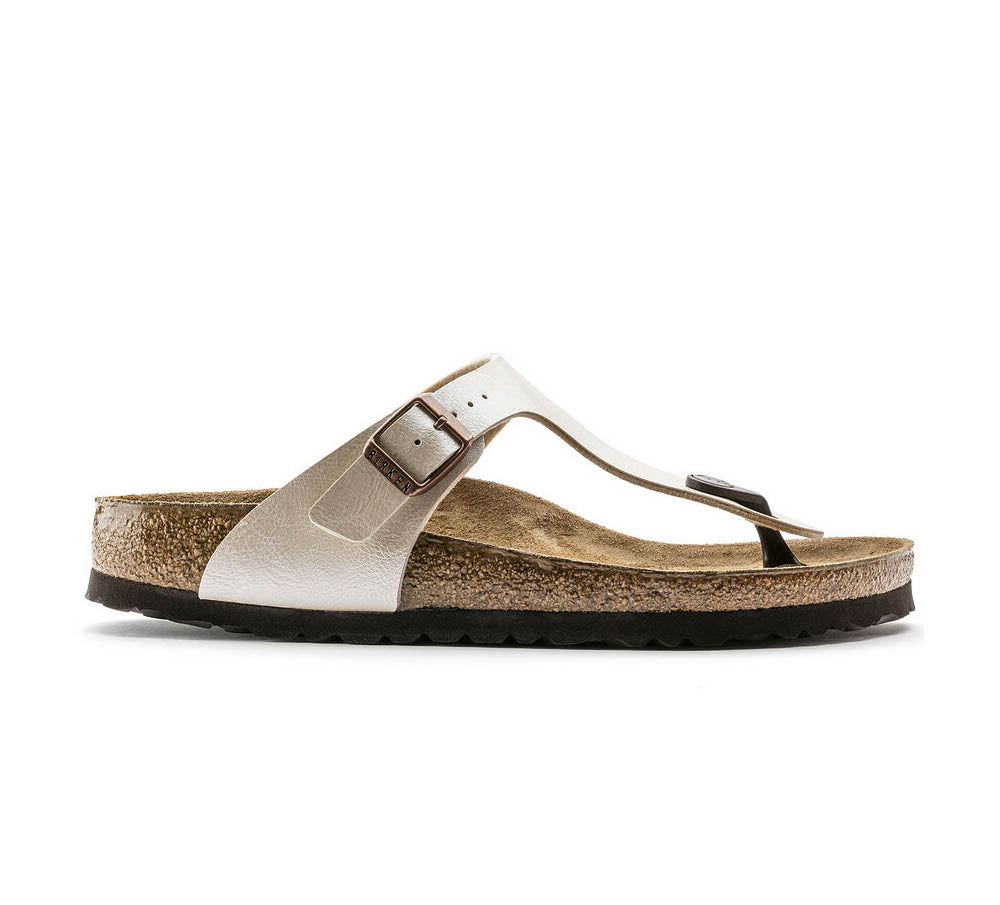 Birkenstock Gizeh Graceful Pearl White, Sandales Femme, Birkenstock