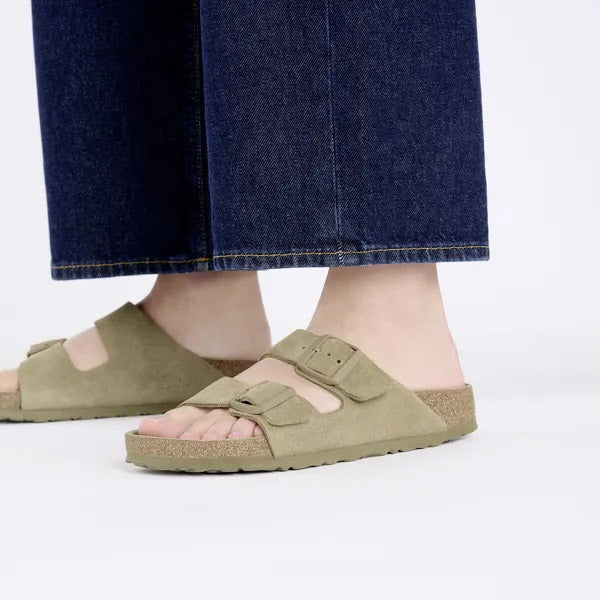 Birkenstock Arizona Suede LEVE Faded Khaki