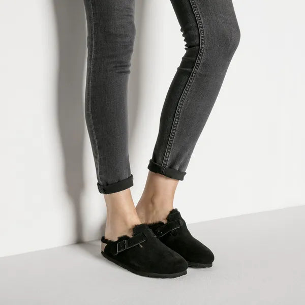 Birkenstock Boston Shearling Suede Leather