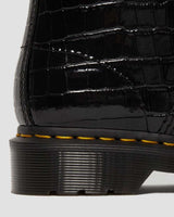 Dr. Martens Boots 1460 en cuir verni gaufré effet croco, Chaussures femme, Dr. Martens