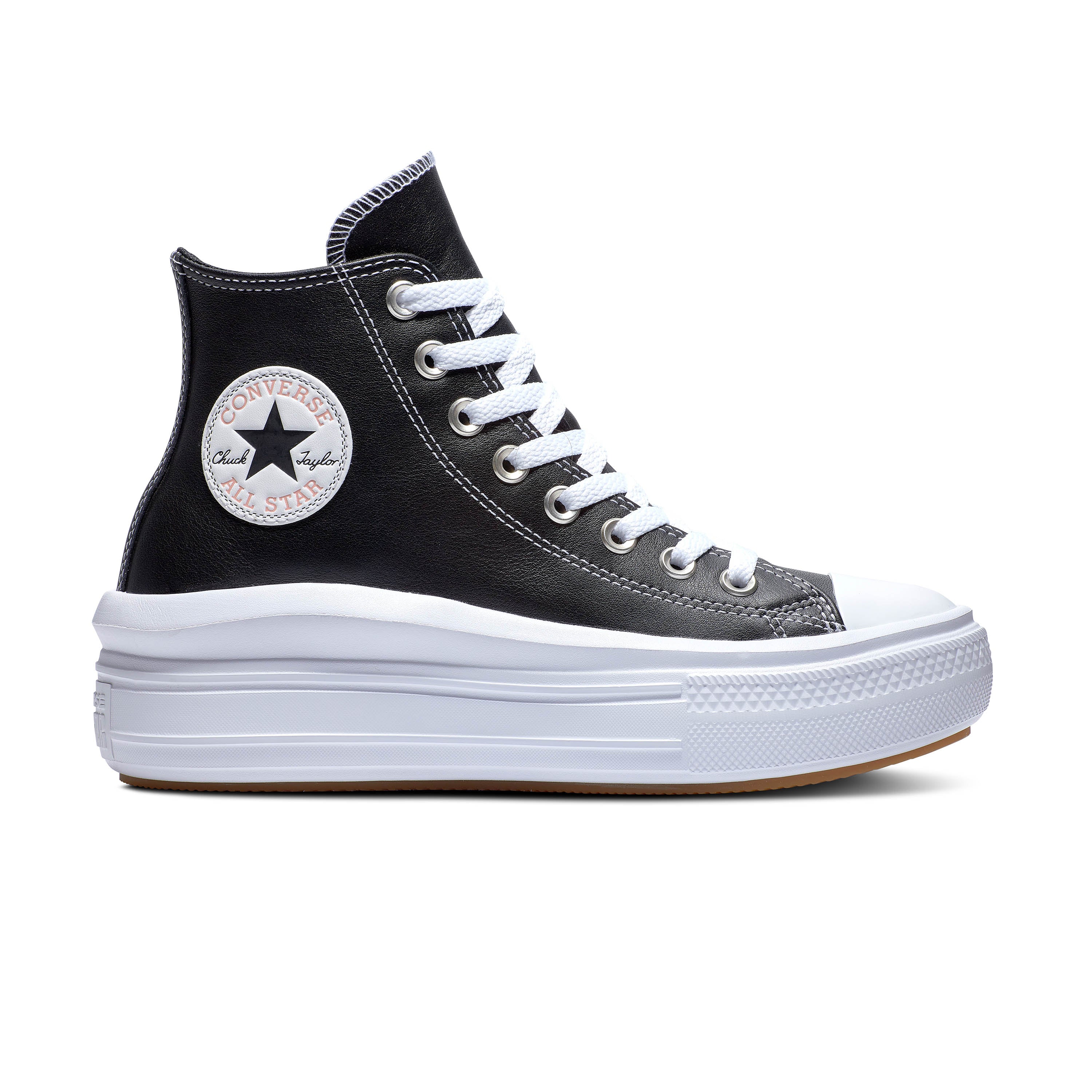 Chuck Taylor All Star Move Hi en cuir, Sneakers Femme, Converse