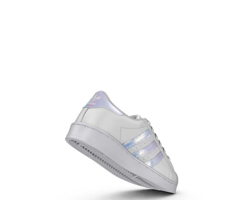 Adidas superstar j blanc blanc metallic silver discount