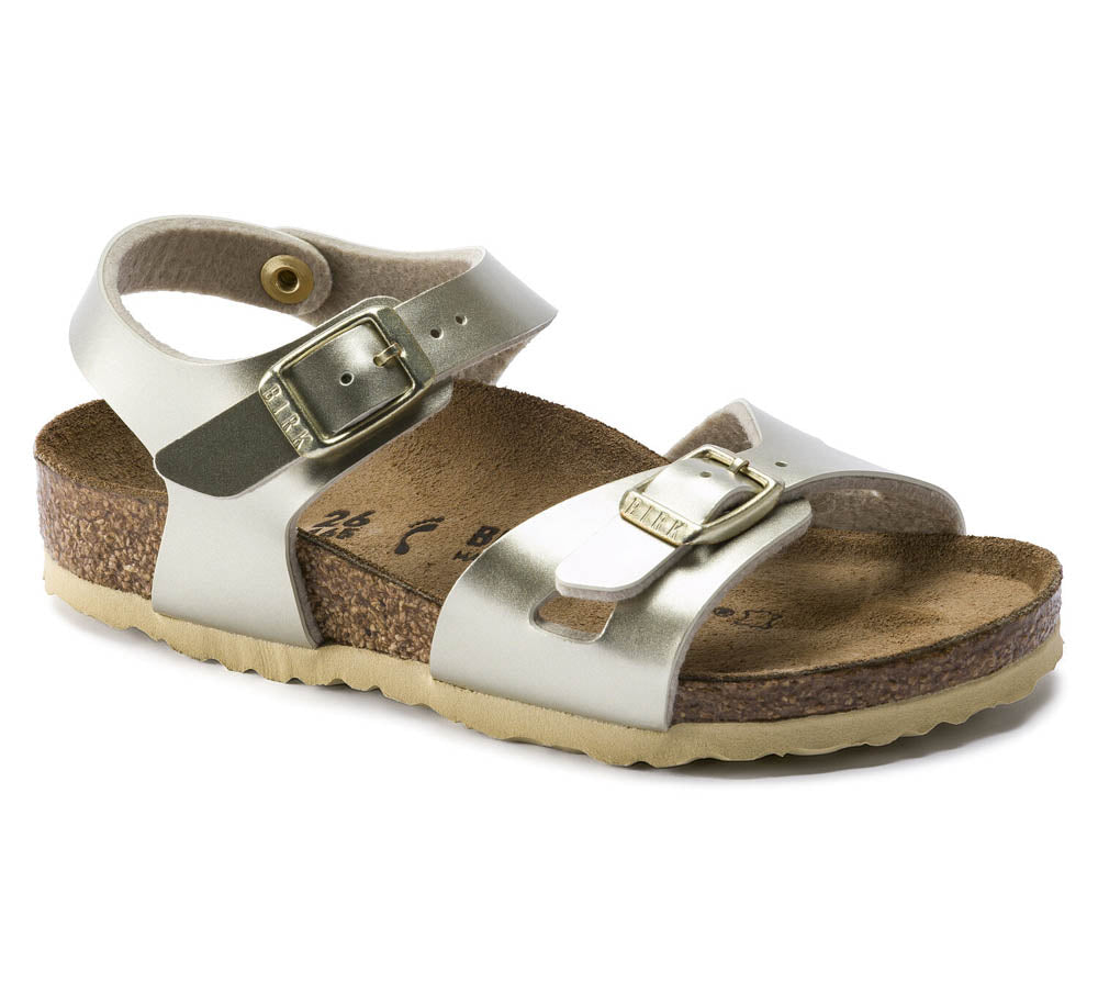 Birkenstock Rio Metallic Gold, Sandales Cadet, Birkenstock