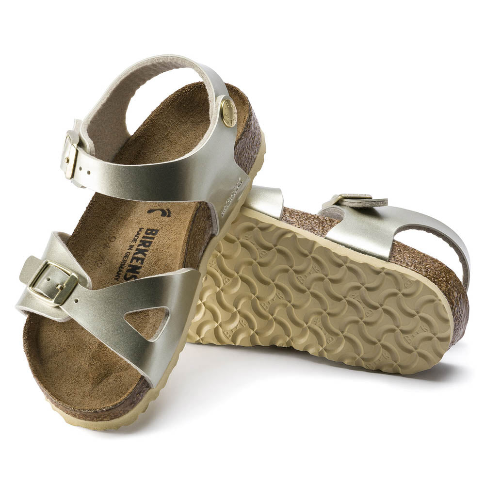 Birkenstock Rio Metallic Gold, Sandales Cadet, Birkenstock