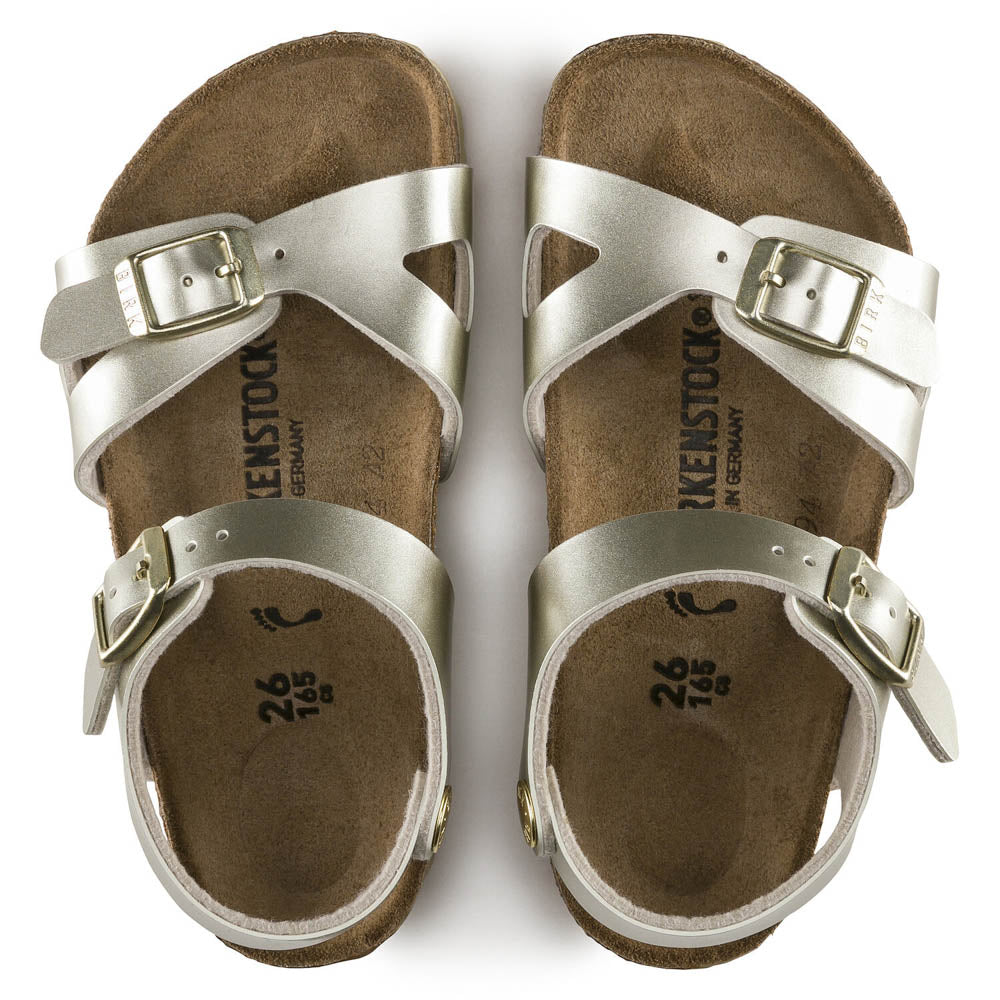 Birkenstock Rio Metallic Gold, Sandales Cadet, Birkenstock