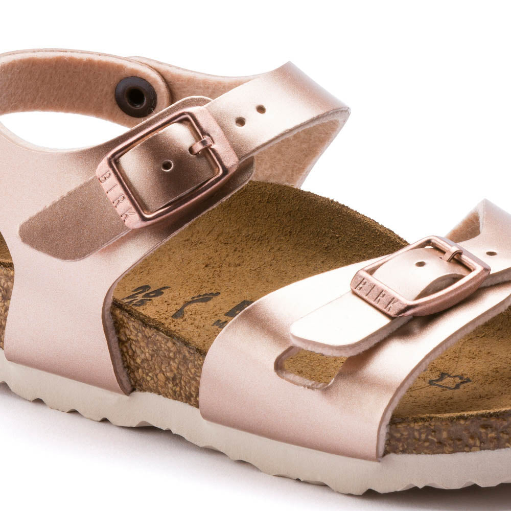 Birkenstock Rio Metallic Copper, Sandales Cadet, Birkenstock