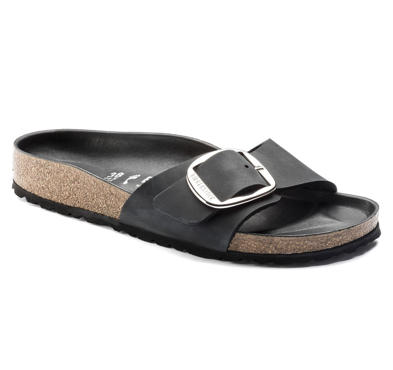 Birkenstock Madrid Big Buckle Noir, Sandales Femme, Birkenstock