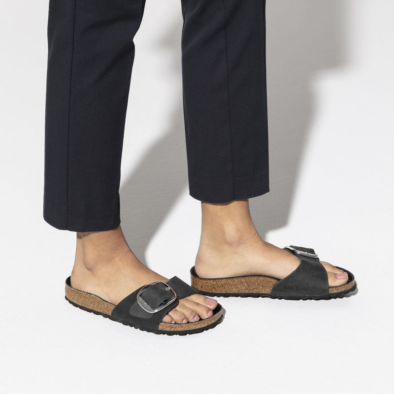 Birkenstock Madrid Big Buckle Noir, Sandales Femme, Birkenstock