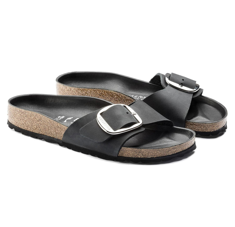 Birkenstock Madrid Big Buckle Noir, Sandales Femme, Birkenstock