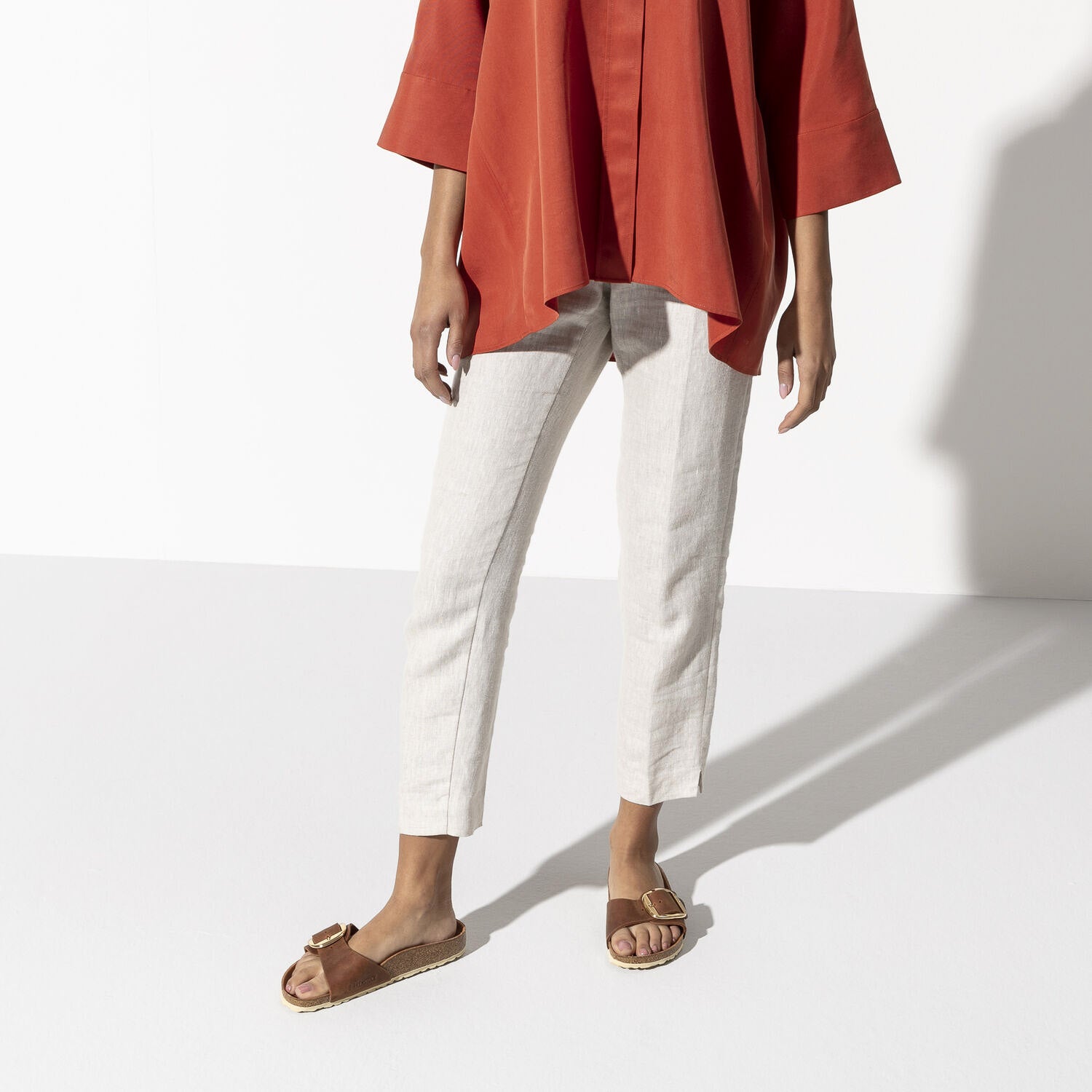 Birkenstock Madrid Big Buckle Cognac, Sandales Femme, Birkenstock