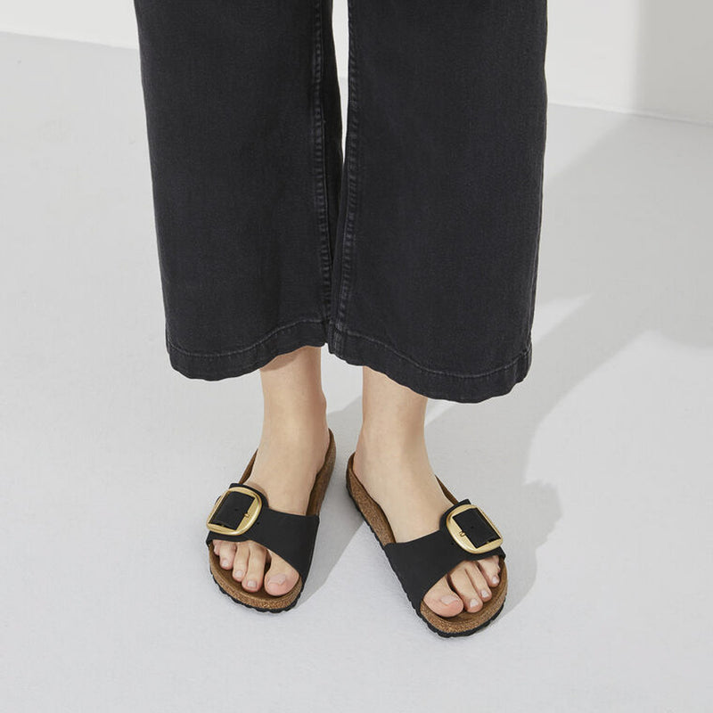 Birkenstock Madrid Big Buckle Noir, Sandales Femme, Birkenstock