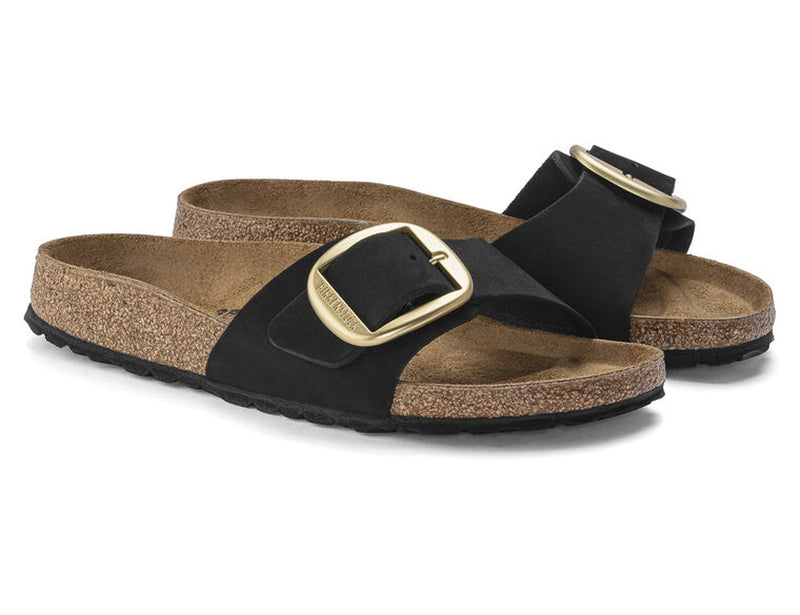 Birkenstock Madrid Big Buckle Noir, Sandales Femme, Birkenstock