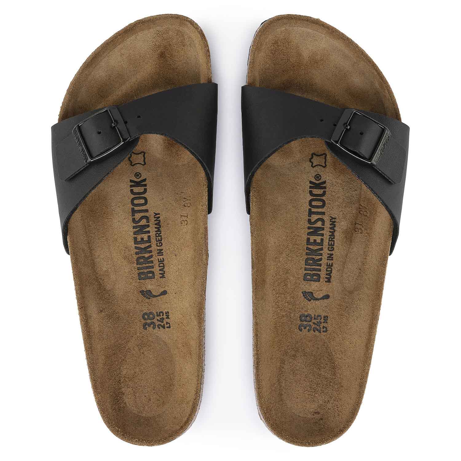 Birkenstock Madrid Noir, Sandales Femme, Birkenstock