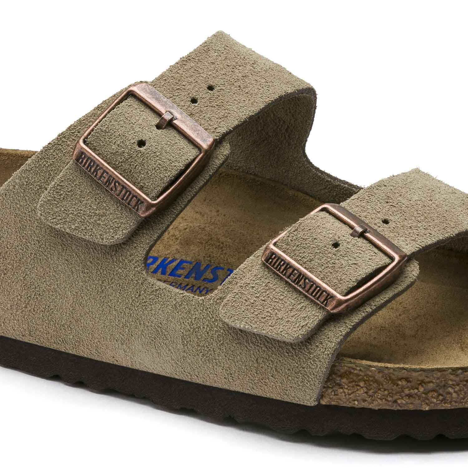 Birkenstock Arizona Suede Taupe, Sandales Femme, Birkenstock