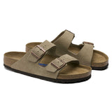 Birkenstock Arizona Suede Taupe, Sandales Femme, Birkenstock