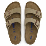 Birkenstock Arizona Suede Taupe, Sandales Femme, Birkenstock